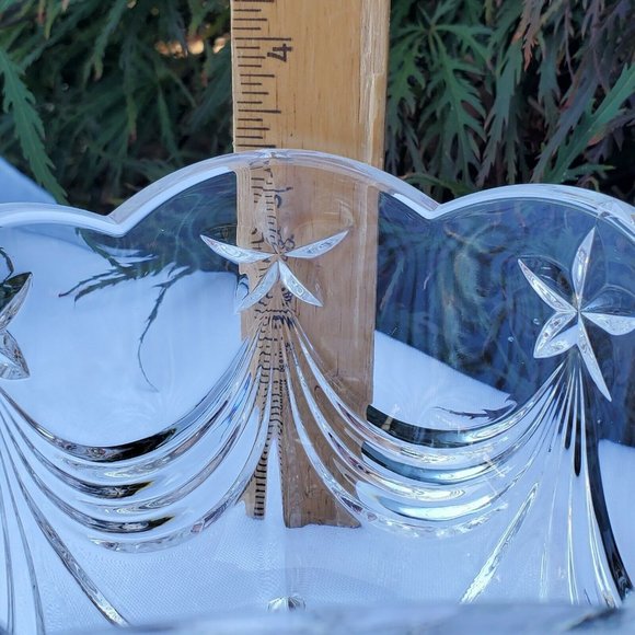 Mikasa Stardust Scalloped Crystal Glass Bowl candy snack trinket Germany 4.5" - Picture 10 of 11